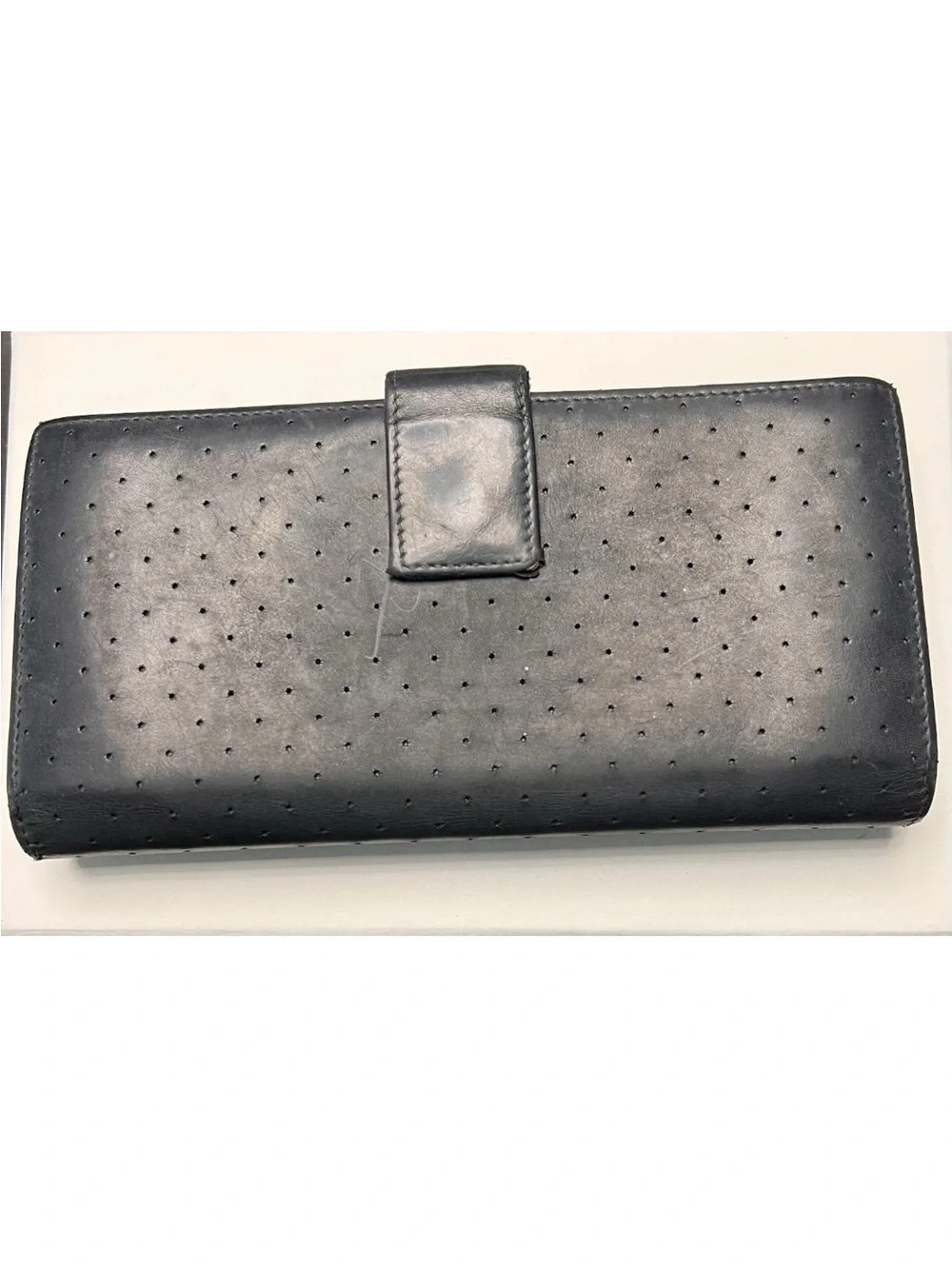 Authentic Gucci Black Perforated Leather Interlocking G Continental Wallet w/COA - Picture 2 of 6